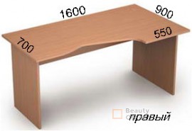 2С.021 Стол криволинейн.прав. (1600*900*750), Стиль